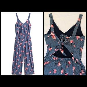 KAILEIGH Vienna Back Detail Knit Crop Jumpsuit